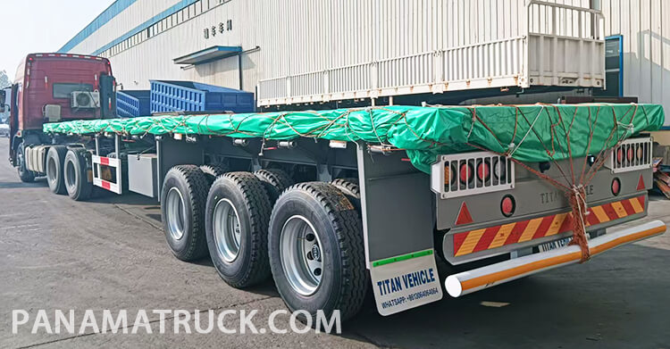3 Axle Flatbed Trailer Truck for Sale in Panama