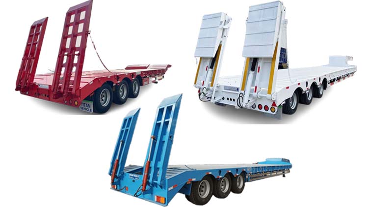 3 4 60 ton 100ton Low Bed Trailer | Low Bed Truck | Low Loader for Sale in Panama