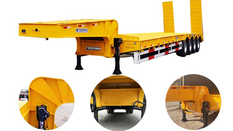 3 4 60 ton 100ton Low Bed Trailer | Low Bed Truck | Low Loader for Sale in Panama