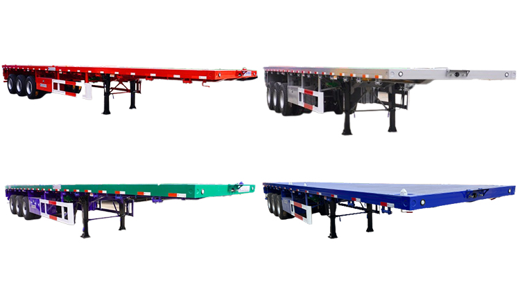 3 Axle 40ft 60ton Flatbed Trailer | Flatbed Semi Trailer | Flatbed Truck Trailer for Sale in Panama