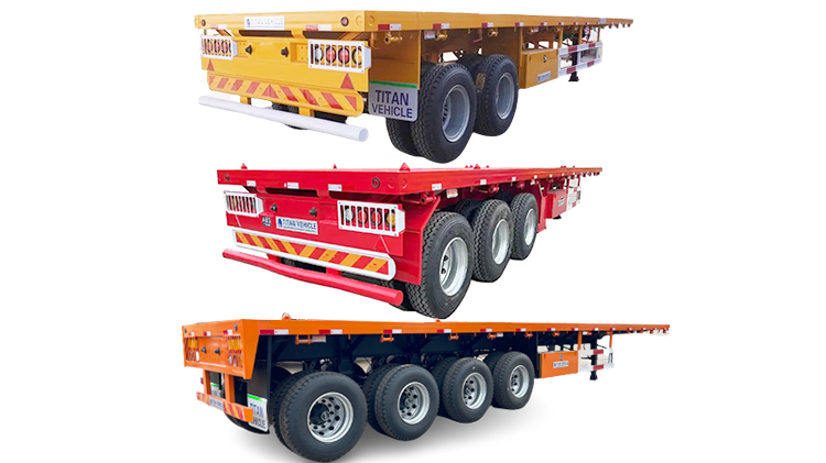 3 Axle 40ft 60ton Flatbed Trailer | Flatbed Semi Trailer | Flatbed Truck Trailer for Sale in Panama