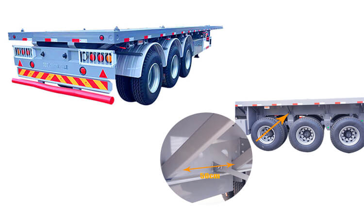 3 Axle 40ft 60ton Flatbed Trailer | Flatbed Semi Trailer | Flatbed Truck Trailer for Sale in Panama