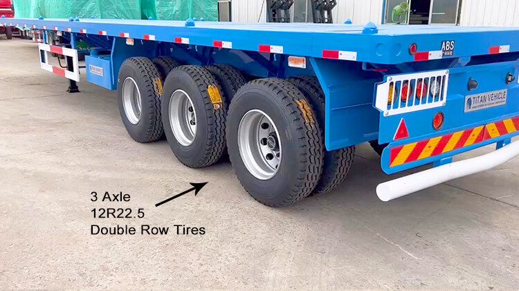 3 Axle 40ft Flatbed Trailer for Sale Near Me Sizes in Panama
