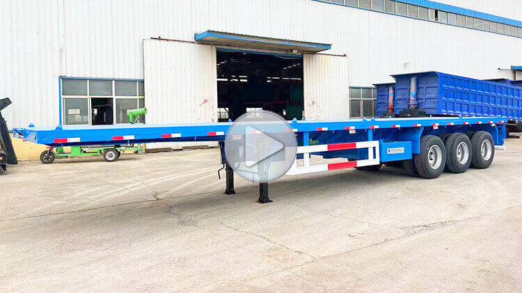 3 Axle 40ft Flatbed Trailer for Sale Near Me Sizes in Panama