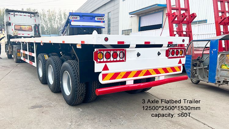 3 Axle 40ft Flat Bed Semi Trailer - Flat Bed Trailer for Sale in Panama