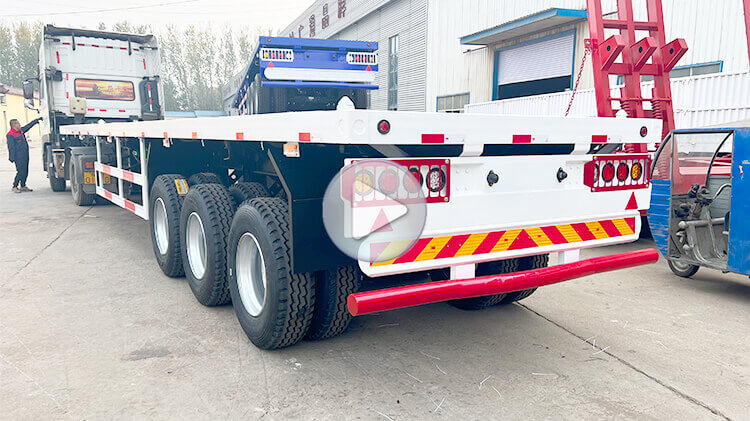 3 Axle 40ft Flat Bed Semi Trailer - Flat Bed Trailer for Sale in Panama