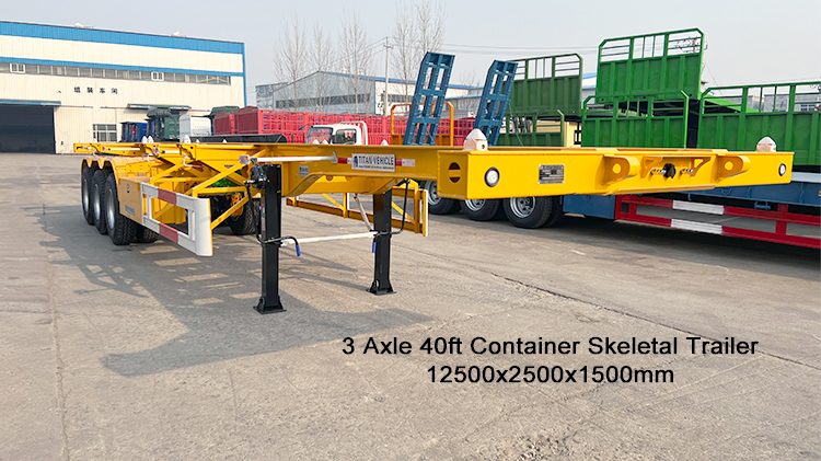 40ft Skeletal Semi Trailer Manufacture | Tri Axle Chassis for Sale in Panama