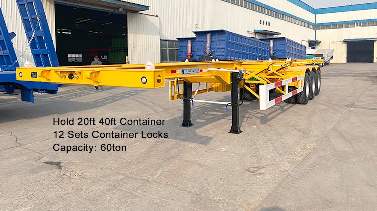 40ft Skeletal Semi Trailer Manufacture | Tri Axle Chassis for Sale in Panama