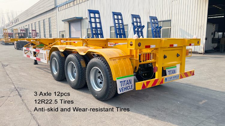 40ft Skeletal Semi Trailer Manufacture | Tri Axle Chassis for Sale in Panama