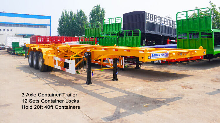 3 Axle 40ft Shipping Container Trailer for Sale Price in Panama