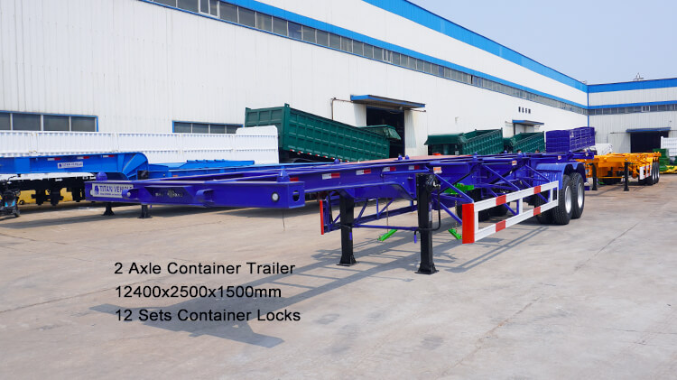 2 Axle 40 Ft Container Chassis Trailer for Sale in Panama