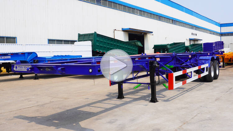 2 Axle 40 Ft Container Chassis Trailer for Sale in Panama