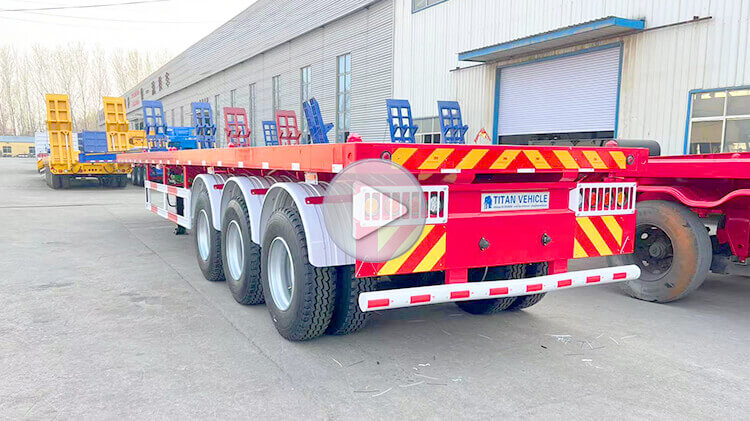 40ft 3 Axle Tractor Trailer Flat Bed - Flatbed Truck Trailer for Sale in Panama
