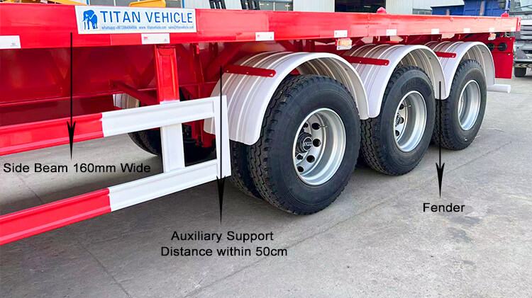 40ft 3 Axle Tractor Trailer Flat Bed - Flatbed Truck Trailer for Sale in Panama