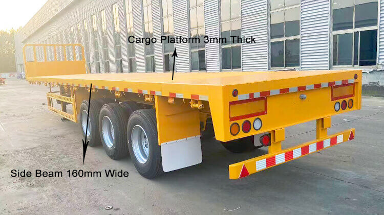 3 Axle Platform Trailer - Flat Top Semi Trailer for Sale in Panama