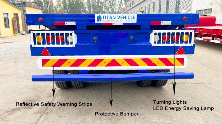 60Ton Tri Axle Flatbed Container Trailer | Flatbed Semi Trailer for Sale in Panama
