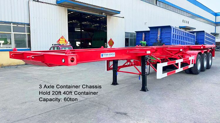 3 Axle 40 Foot Container Chassis for Sale in Panama