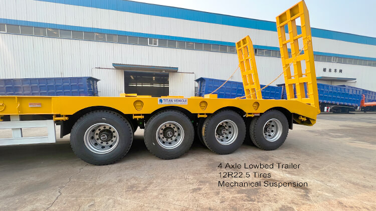 4 Axle 100 Ton Low Bed Trailer - Low Bed Truck for Sale in Panama