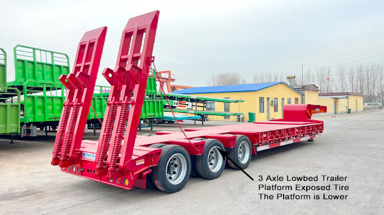 60ton 3 Axle Low Loader Trailer Truck for Sale in Panama