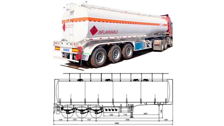 40000L Fuel Tanker Trailer for Sale in Panama