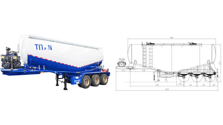 35 Cbm Bulk Cement Tanker | Cement Tank Trailer for Sale in Panama