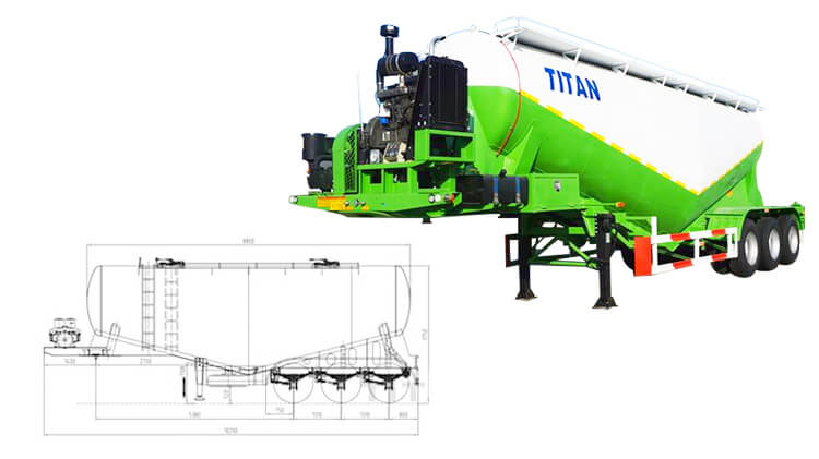 50ton Cement Bulker Truck Transporter for Sale in Panama