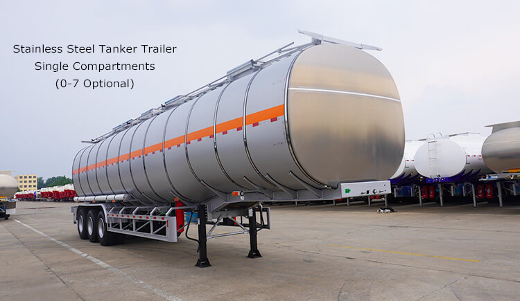 50000 Liters Diesel Tanker | Stainless Steel Tanker Trailer for Sale in Panama