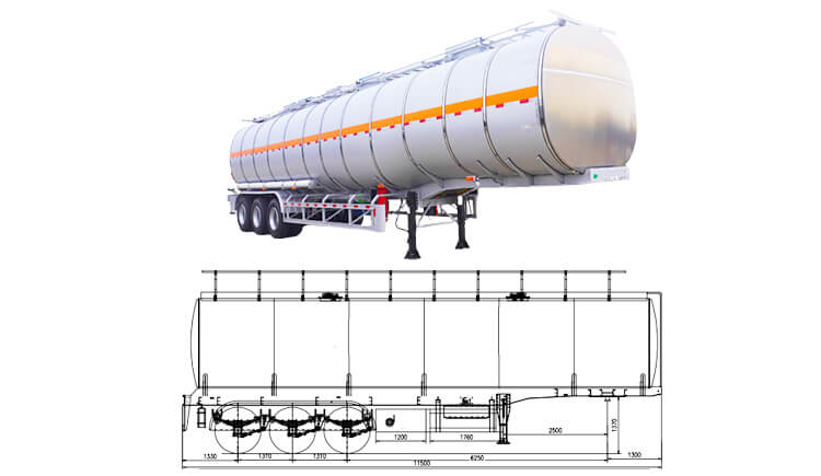 50000 Liters Diesel Tanker | Stainless Steel Tanker Trailer for Sale in Panama