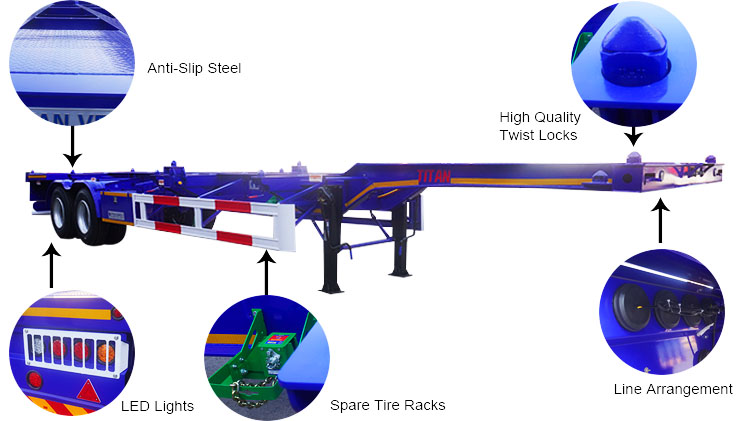 40 Ft Intermodal Chassis | Intermodal Container Chassis for Sale in Panama