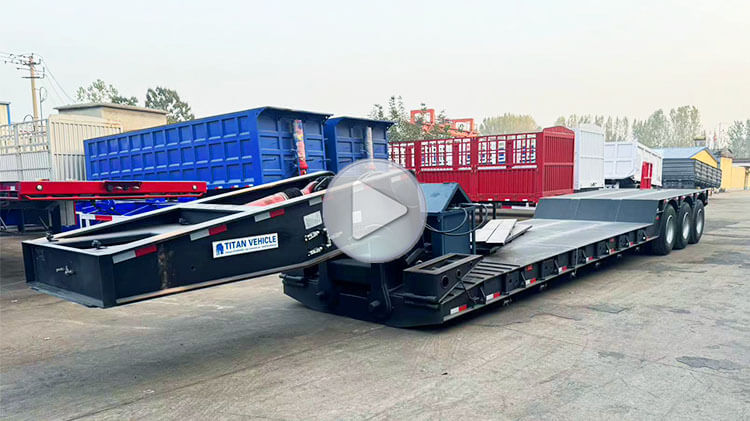 3 Axle 60 Ton Lowboy Trailer for Sale Price in Panama