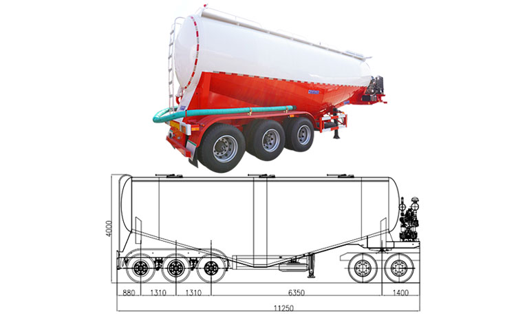 45 Cbm Cement Tanker Truck - Cement Bulker Carrier for Sale in Panama