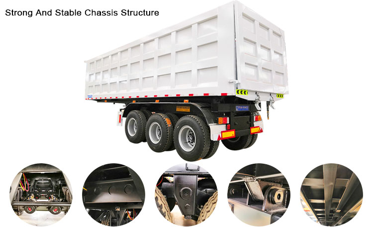3 Axle Tractor Tipper Trailer - Tip Trailer for Sale Price in Panama