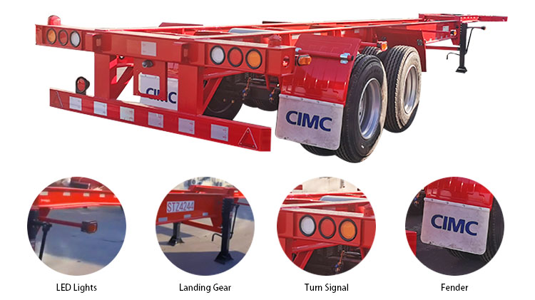 Cimc Container Chassis | 40 Foot Container Chassis for Sale in Panama