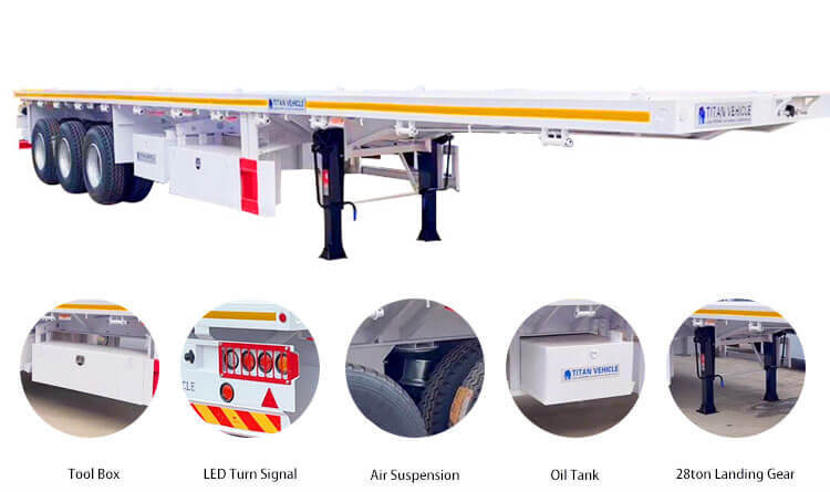 40 Foot Flatbed Trailer | Flatbed Semi Trailer for Sale in Panama
