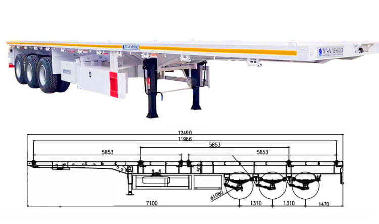 40 Foot Flatbed Trailer | Flatbed Semi Trailer for Sale in Panama