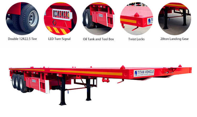 40 Feet Flatbed Trailer Truck | Flatbed Truck Trailer for Sale in Panama