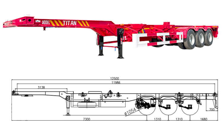 40 Ft Container Chassis for Sale in Panama