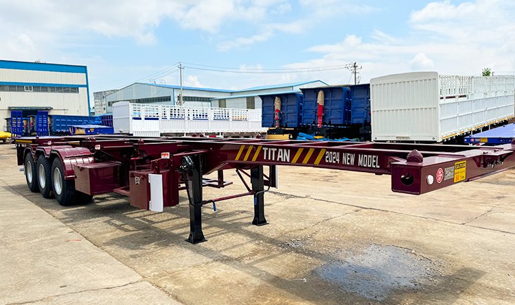 3 Axle 40 Ft Skeleton Trailer for Sale in the Republic of Dominican