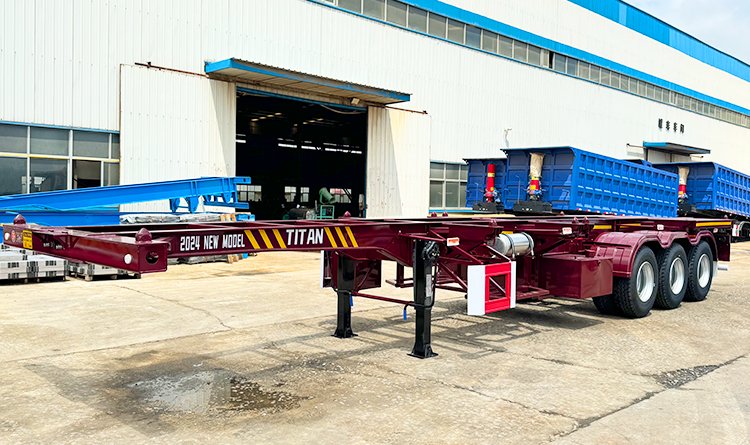 3 Axle 40 Ft Skeleton Trailer for Sale in the Republic of Dominican