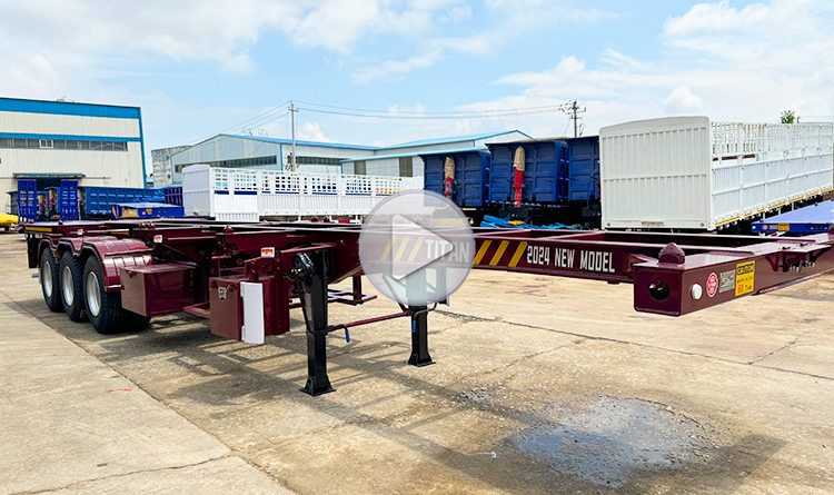 3 Axle 40 Ft Skeleton Trailer for Sale in the Republic of Dominican