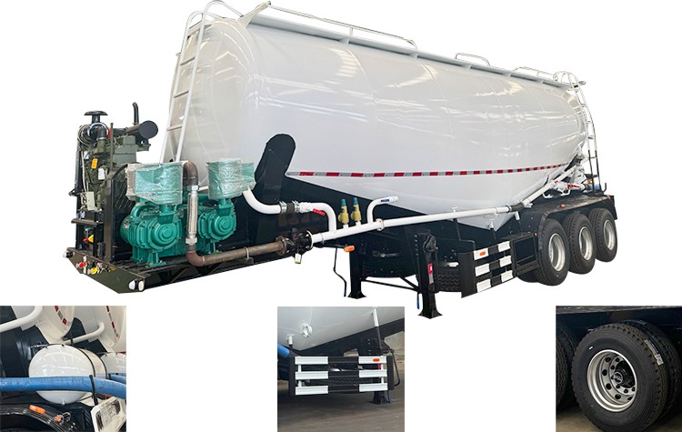 3 Axle 35 CBM Dry Bulk Cement Tanker Truck for Sale in Panama