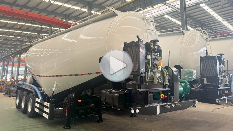 3 Axle 35 CBM Dry Bulk Cement Tanker Truck for Sale in Panama