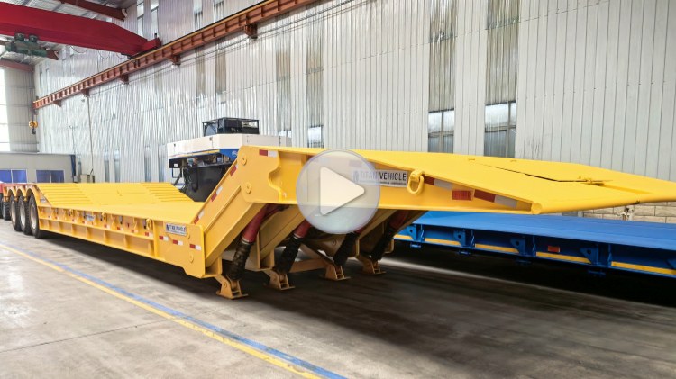 100 Tons Folding Gooseneck Trailer for Sale in Panama