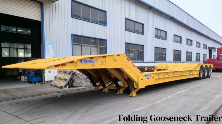 100 Tons Folding Gooseneck Trailer for Sale in Panama