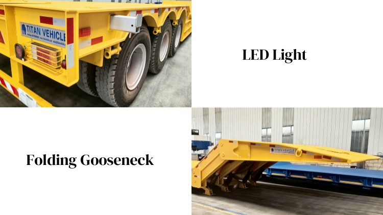 100 Tons Folding Gooseneck Trailer for Sale in Panama