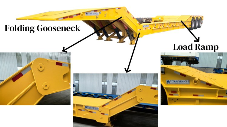 100 Tons Folding Gooseneck Trailer for Sale in Panama