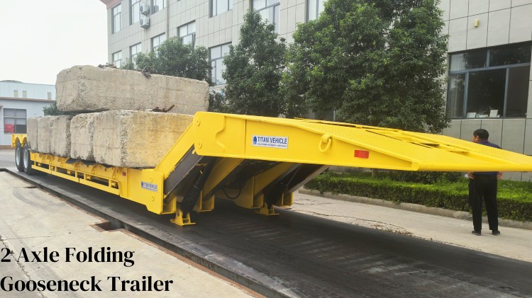 50 Tons Folding Neck Lowboy Trailer for Sale in Panama