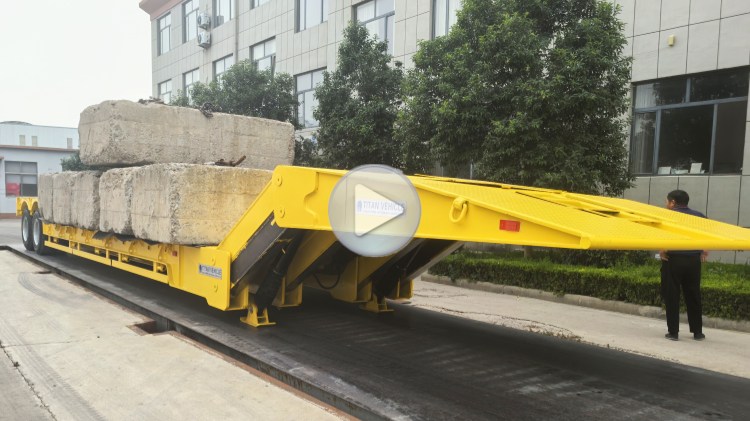 50 Tons Folding Neck Lowboy Trailer for Sale in Panama