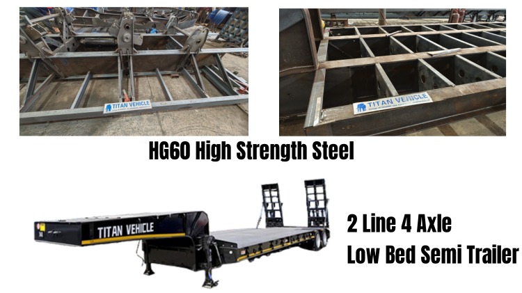 4 Axle Lowbed Semi Trailer for Sale in Panama