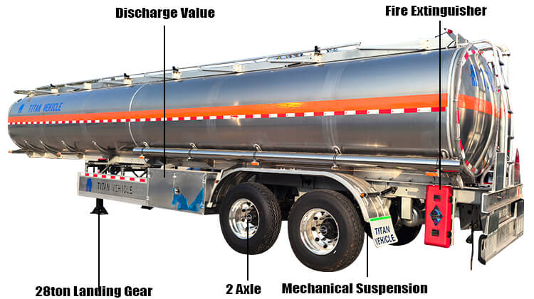 2 Axle Aluminum Tanker Trailer for Sale in Panama